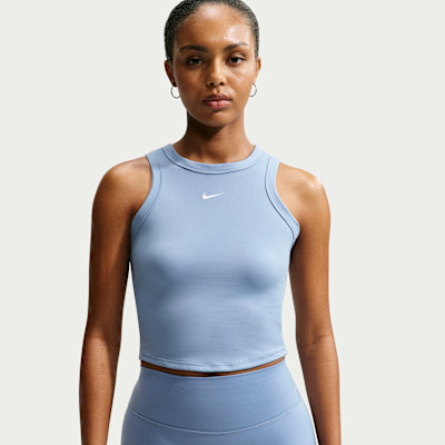 Nike Women's One Fitted Dri-FIT Cropped Tank Top in White, Size: XL | FN2806-100 | Nike (US)