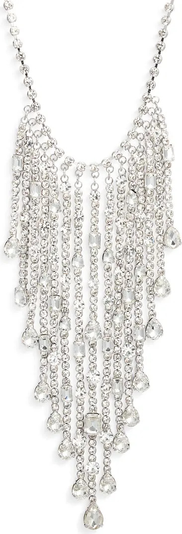 CRISTABELLE Crystal Fringe Frontal Necklace | Nordstrom | Nordstrom