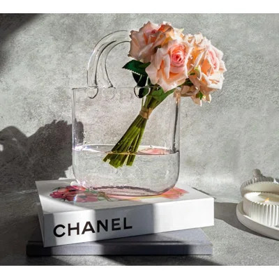 Handmade Clear Glass Purse Vase - Cool and Cute Vase for Centerpieces | Wayfair North America