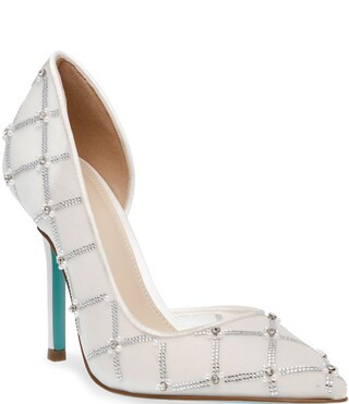 Blue by Betsey Johnson Cruze Mesh Rhinestone Pearl Dress Pumps | Dillard's | Dillard's