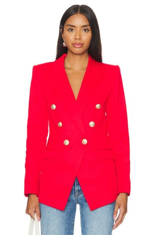 Kendi Long Blazer in High Risk Red | Revolve Clothing (Global)