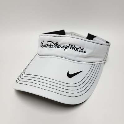 Walt Disney World Parks Nike Dri-Fit White Adjustable Adult Visor Hat | eBay US