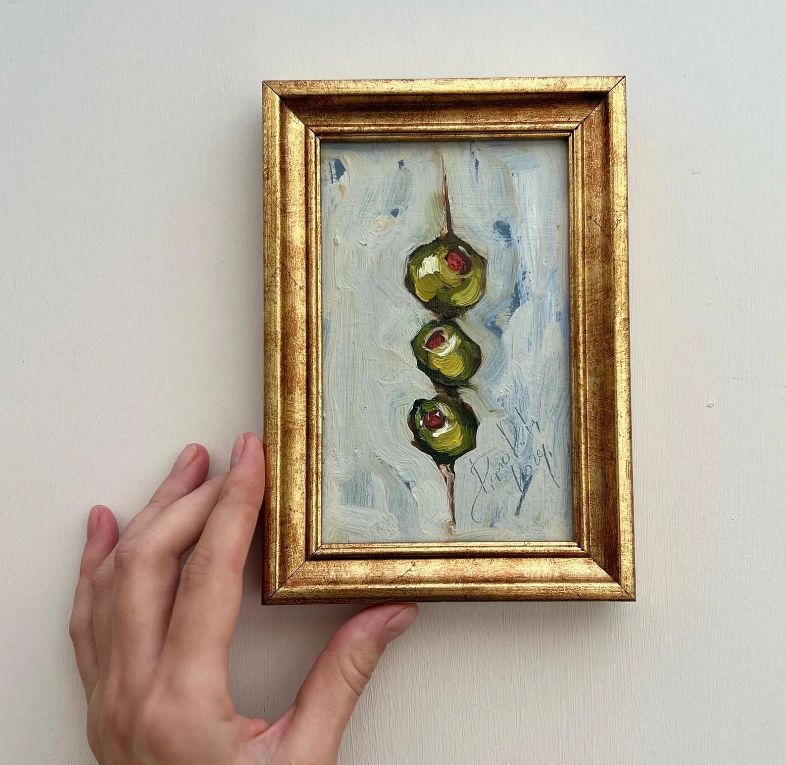 Olives Painting Home Wall Art Olives Impasto Semi Abstract Fine Artwork Oil Painting Kitchen Stil... | Etsy (US)