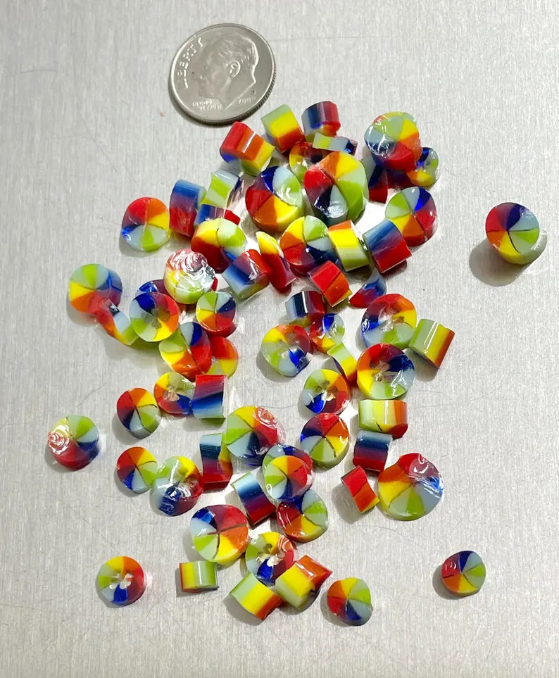 Rainbow Murrini Vitrigraph - COE 90 .8 Oz - Etsy | Etsy (US)