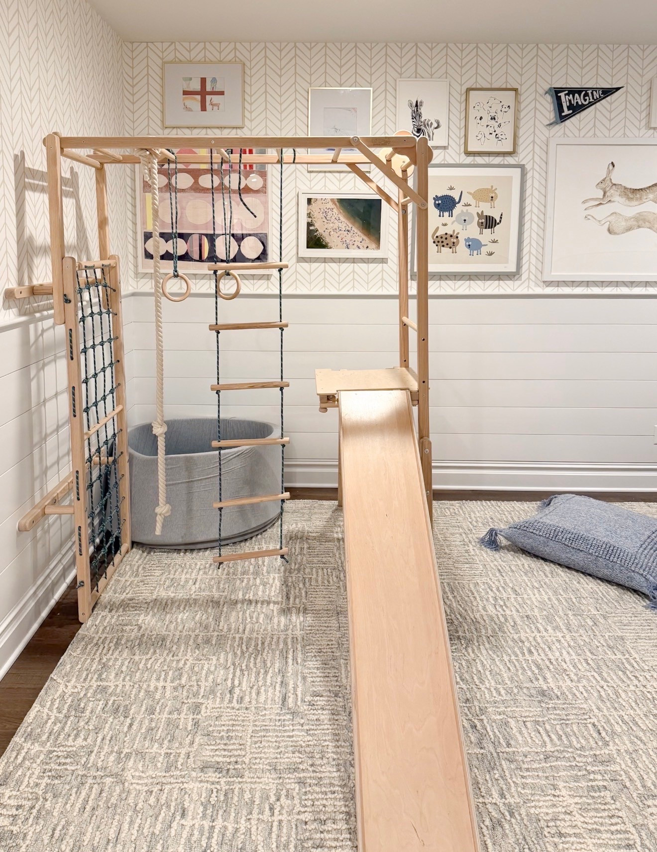 This rug gives the playroom a soft foundation without competing with all the fun happening in the space. The subtle geometric pattern and warm neutral tones add texture while still feeling calm enough to grow with the room.

playroom area rug, kids room rug, neutral kids rug, geometric area rug, playroom decor, kids playroom ideas, neutral playroom, patterned area rug, family friendly decor, kids room design, girlonthehudson

#LTKSeasonal #LTKootd