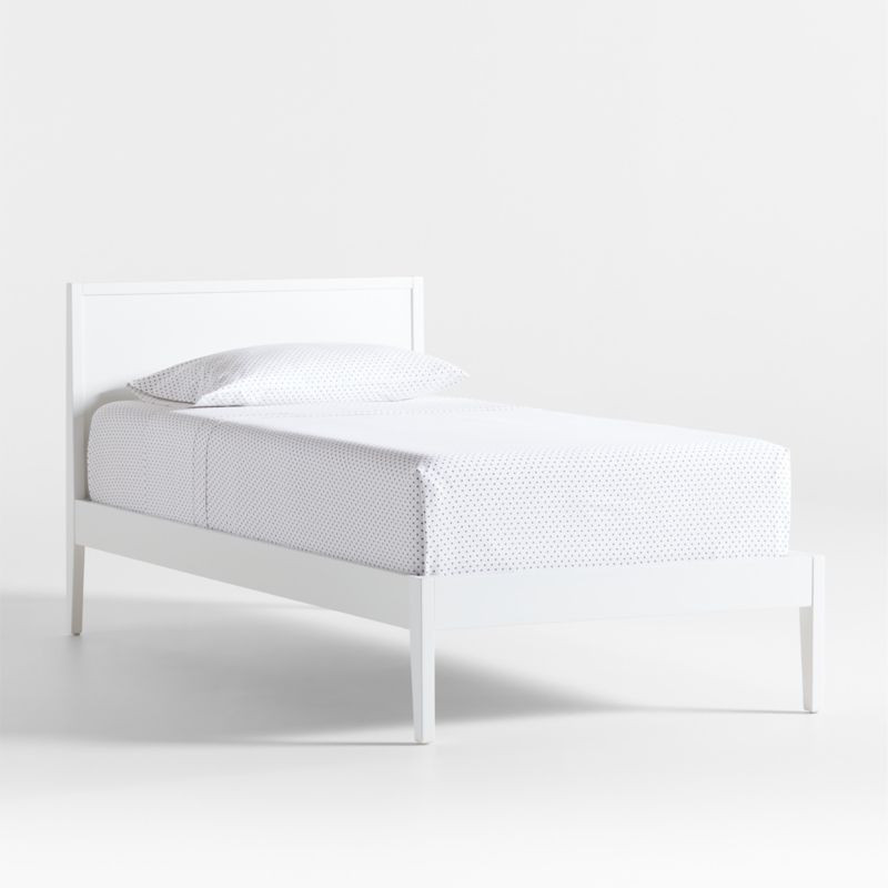 Ever Simple White Wood Kids Twin Bed Frame + Reviews | Crate & Kids | Crate & Barrel