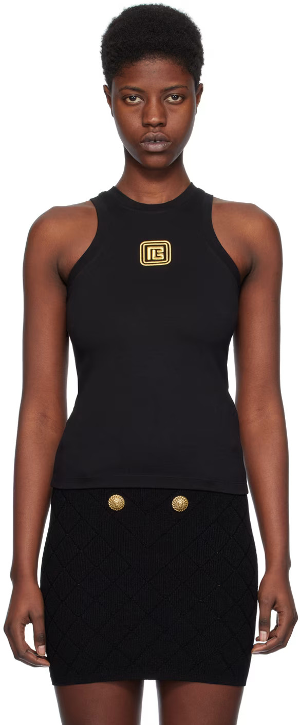 Black 'PB' Tank Top | SSENSE