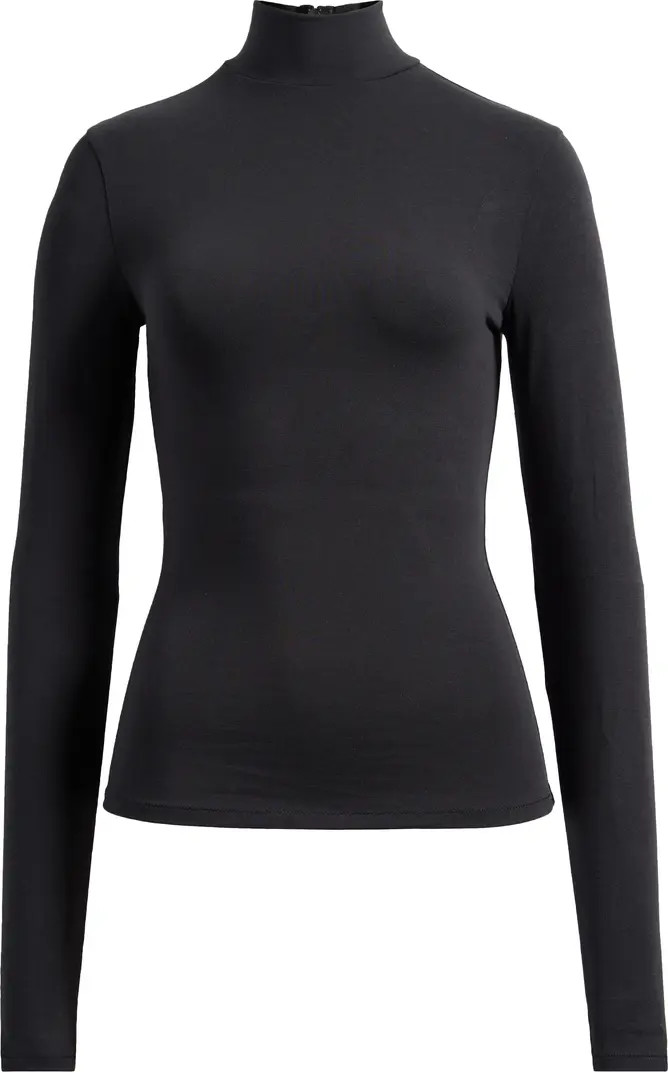 Stretch Cotton Jersey Turtleneck Top | Nordstrom