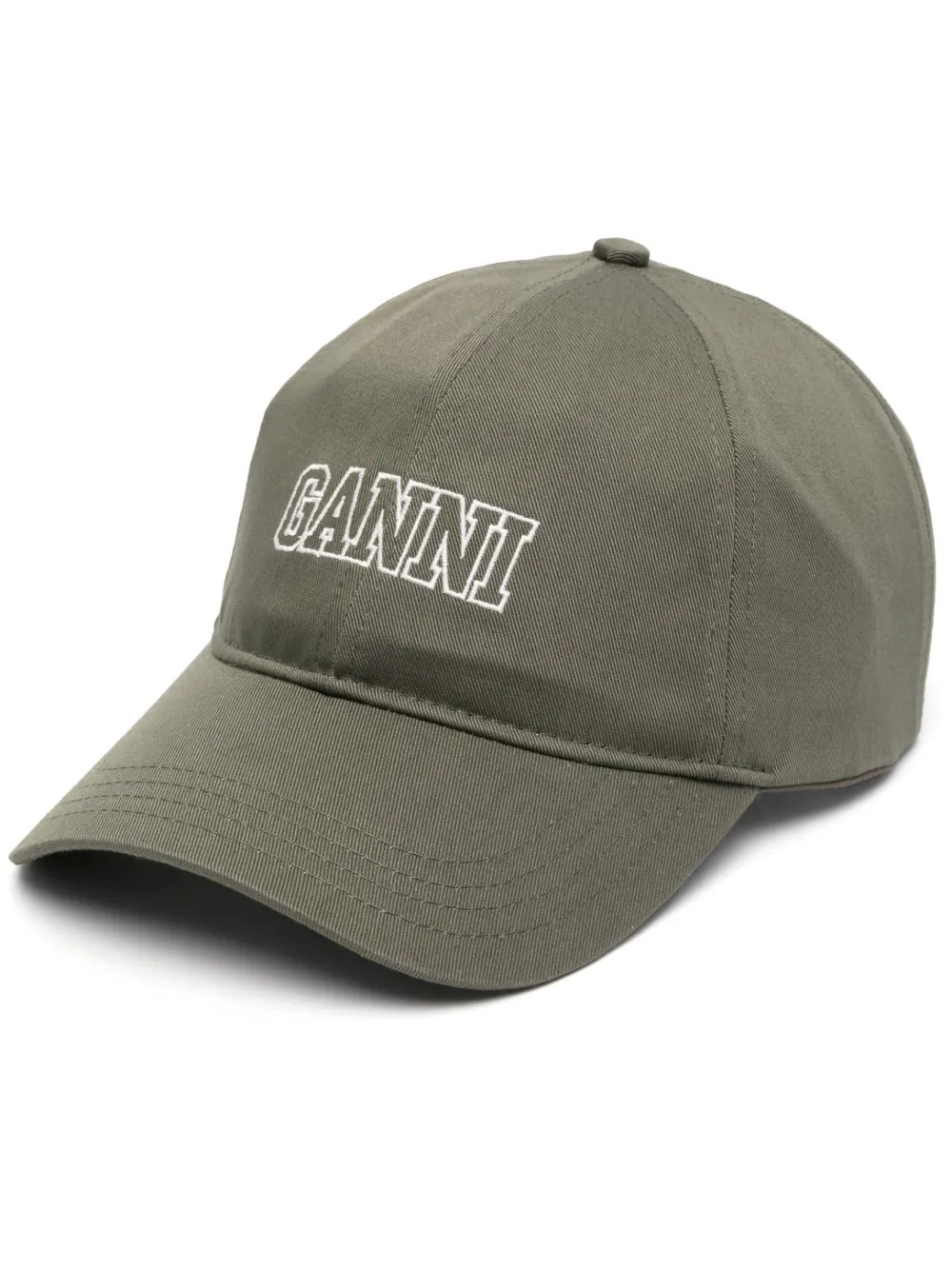 GANNI logo-embroidered Cotton Cap - Farfetch | Farfetch Global