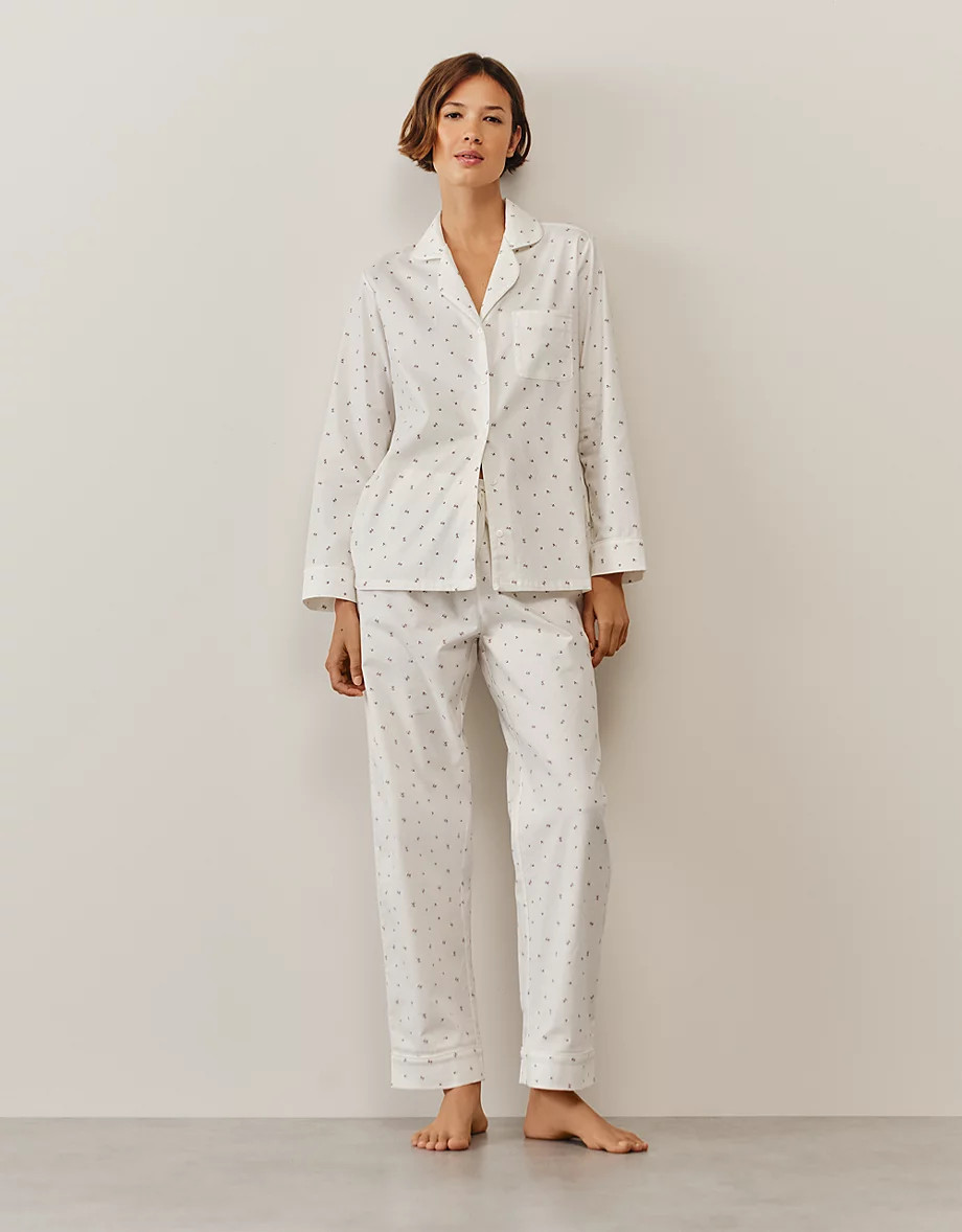Brushed Organic Cotton Berry Print Classic Pyjama Set | The White Company UK & ROW