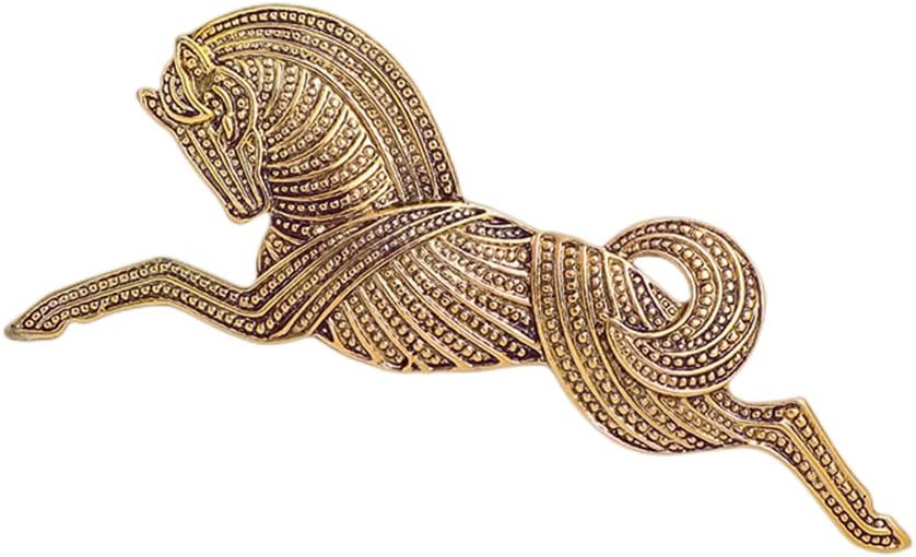 Vintage Horse Brooch Pin for Women Girls Men Antique Gold Tone Big Animal Brooches Dress Costume ... | Amazon (US)