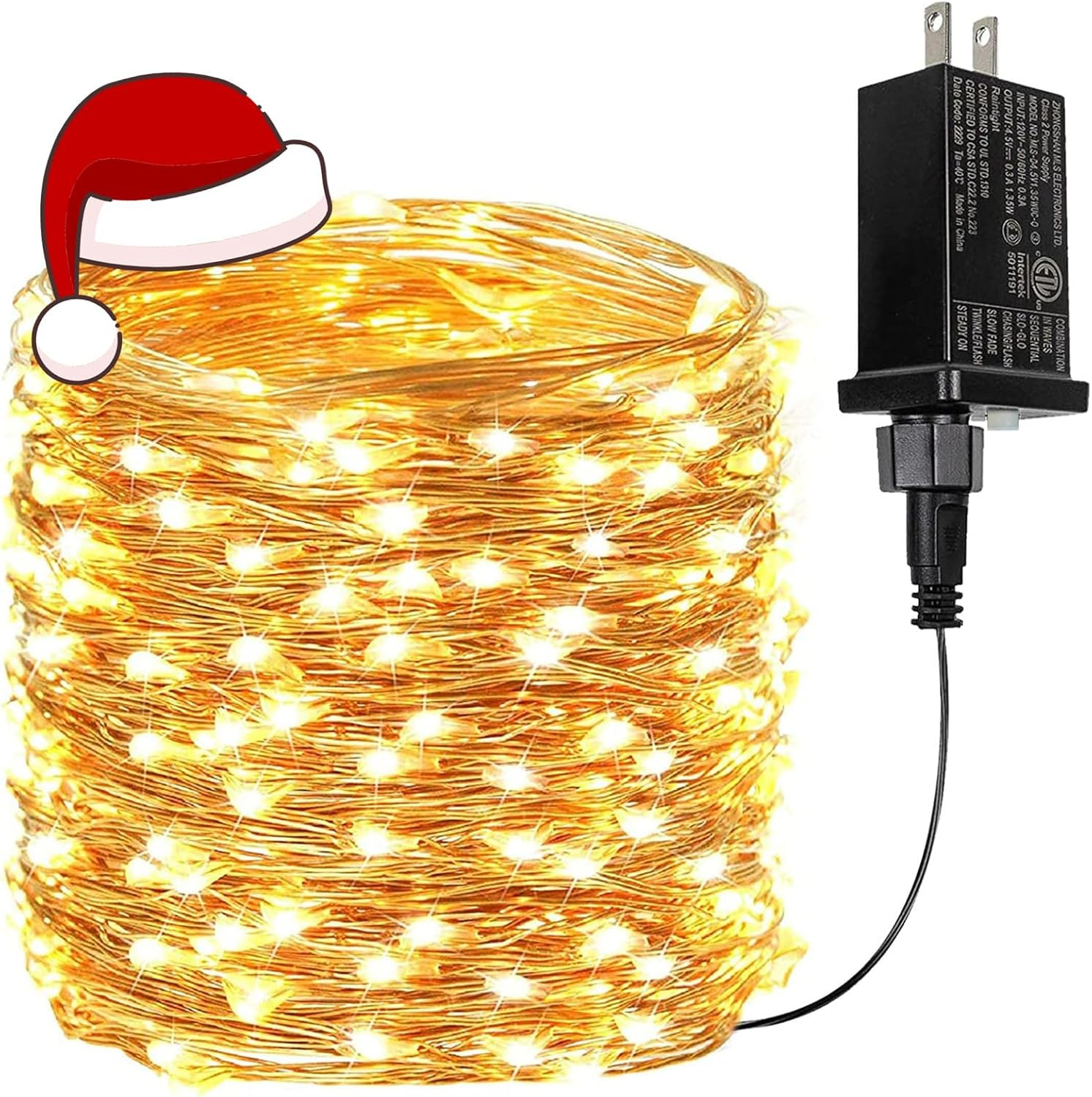 66Ft 200 LED Fairy Lights Plug in, Waterproof String Lights Outdoor & Indoor 8 Modes Christmas Li... | Amazon (US)