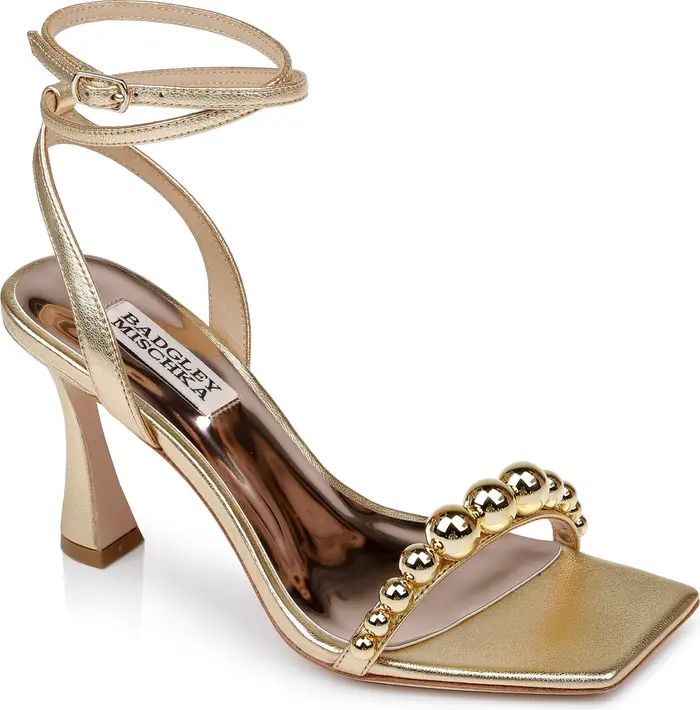 Badgley Mischka Collection Cailey Ankle Strap Metallic Sandal (Women) | Nordstrom | Nordstrom