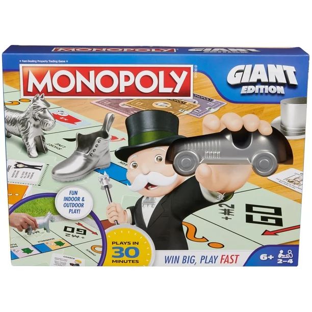 Monopoly Board Game Giant Edition Game for Kids Ages 6+ | Walmart (US)