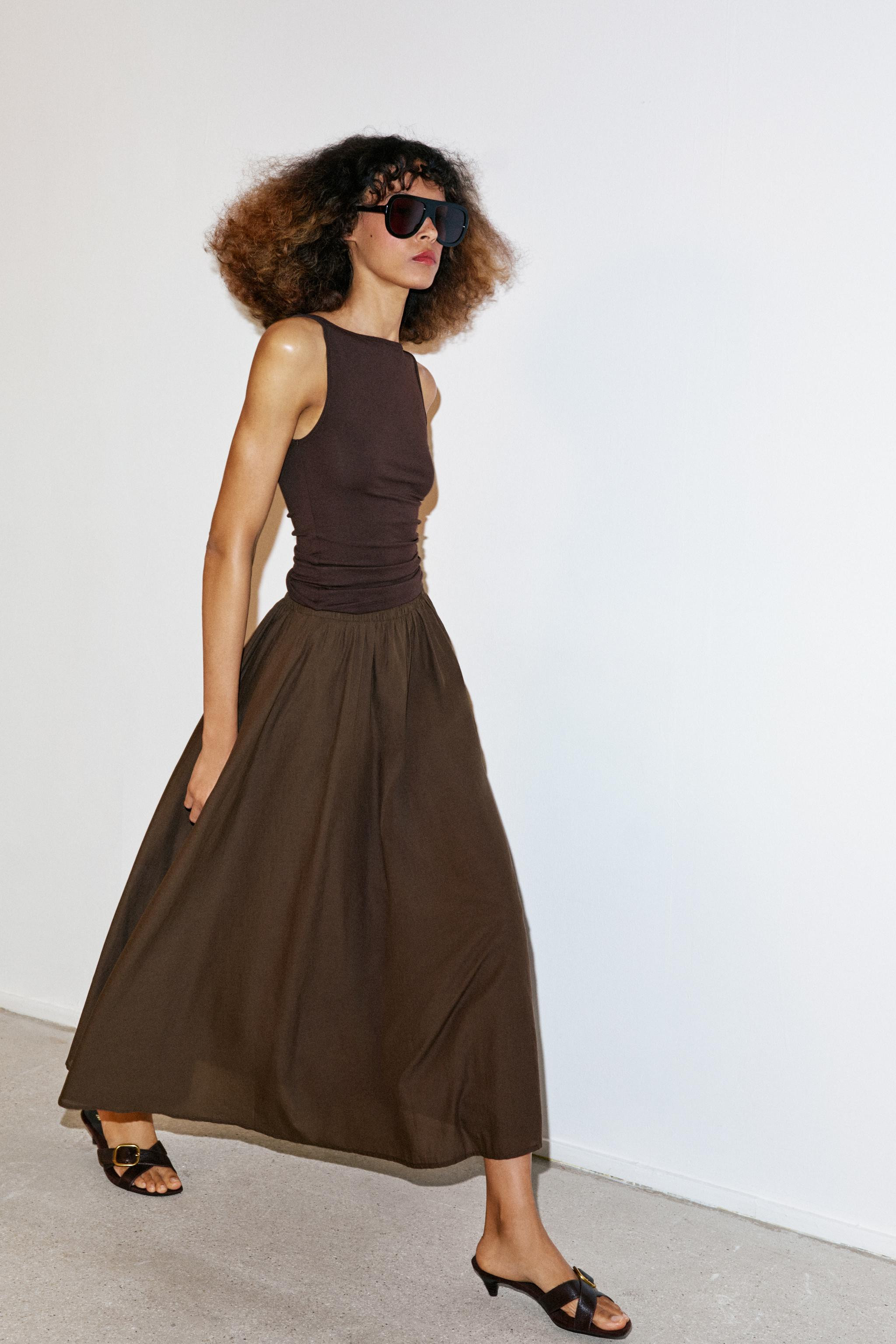 LAYERED MIDI SKIRT | Zara US