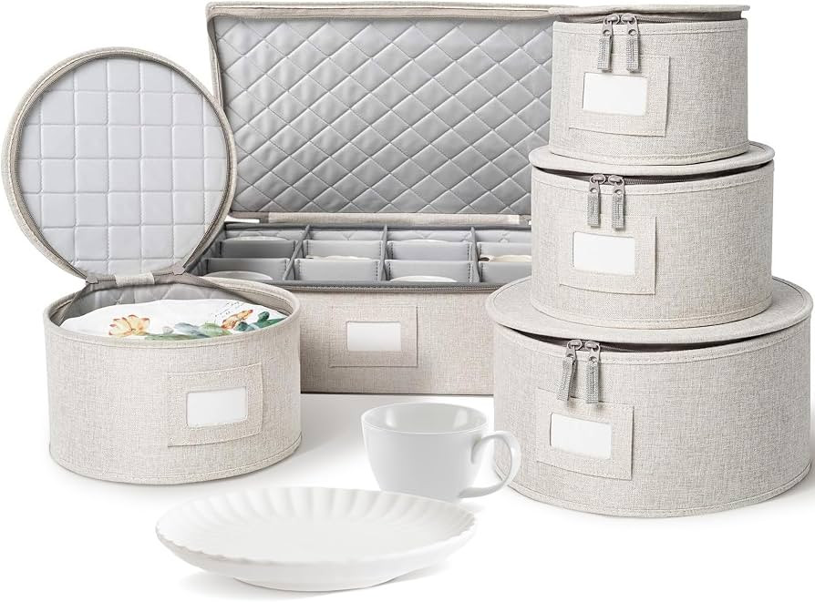 China Storage Containers, Containers for Organizing, Hard Shell Case, Felt Plate Dividers, Moving... | Amazon (US)