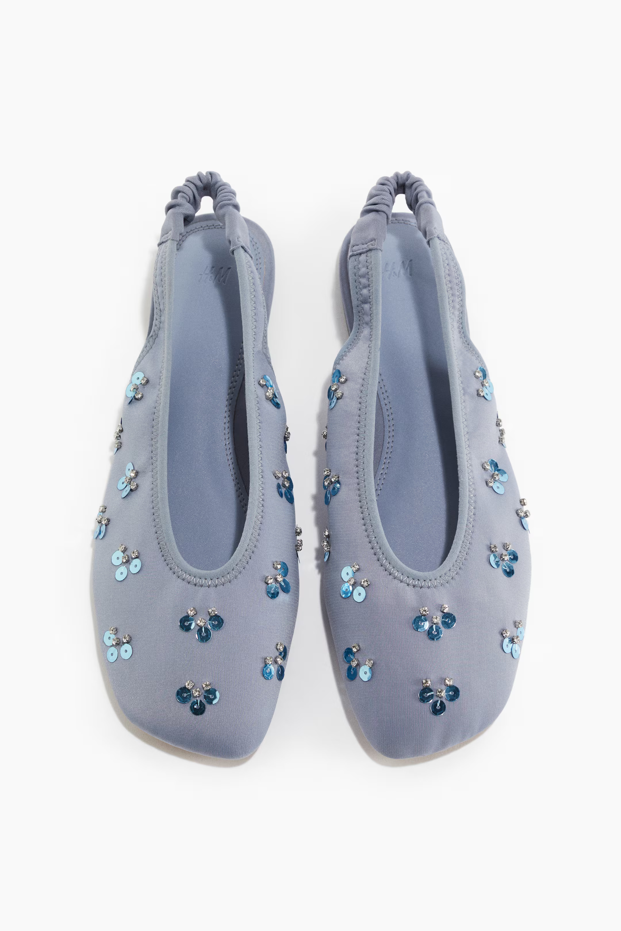 Embellished Slingbacks - Dusty blue - Ladies | H&M US | H&M (US + CA)