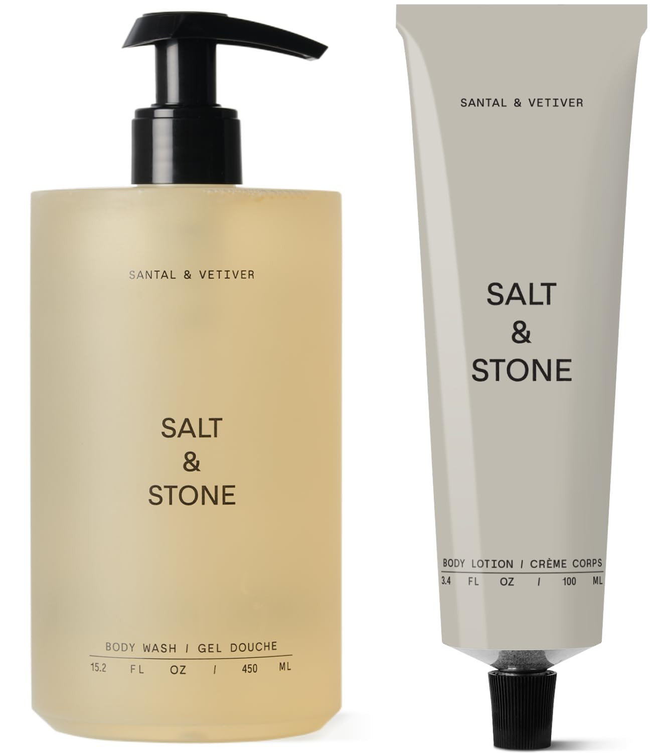 Salt & Stone Hydrating Gel Body Wash + Body Lotion | Santal & Vetiver | Amazon (US)