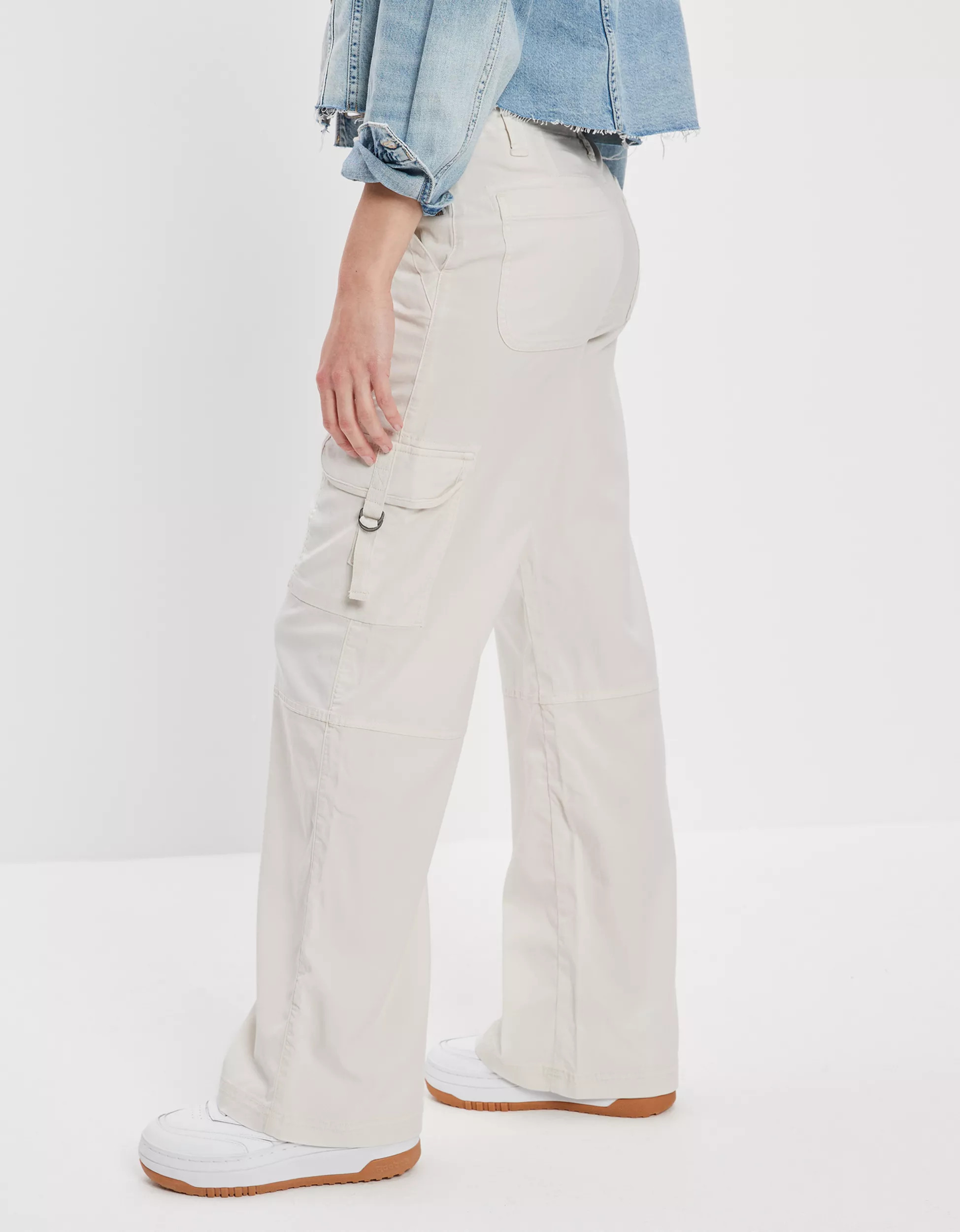 AE Dreamy Drape Stretch Super High-Waisted Cargo Baggy Wide-Leg Pant | American Eagle Outfitters (US & CA)