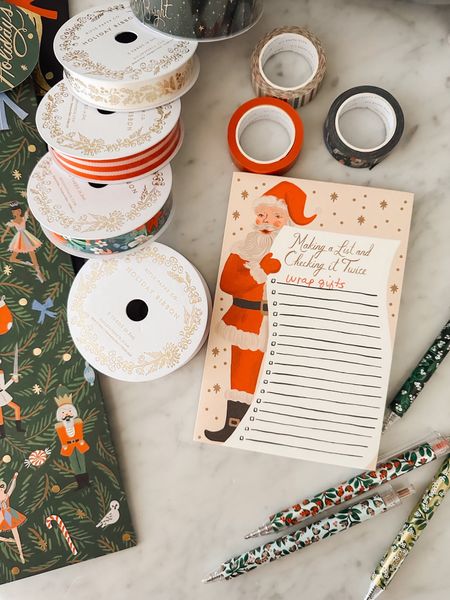 The cutest holiday to do notepad with festive patterned pens, and pretty gift bags, ribbon and Washi tape 🎄🎅🏼 

30% off sitewide!

#LTKHoliday #LTKsalealert #LTKGiftGuide