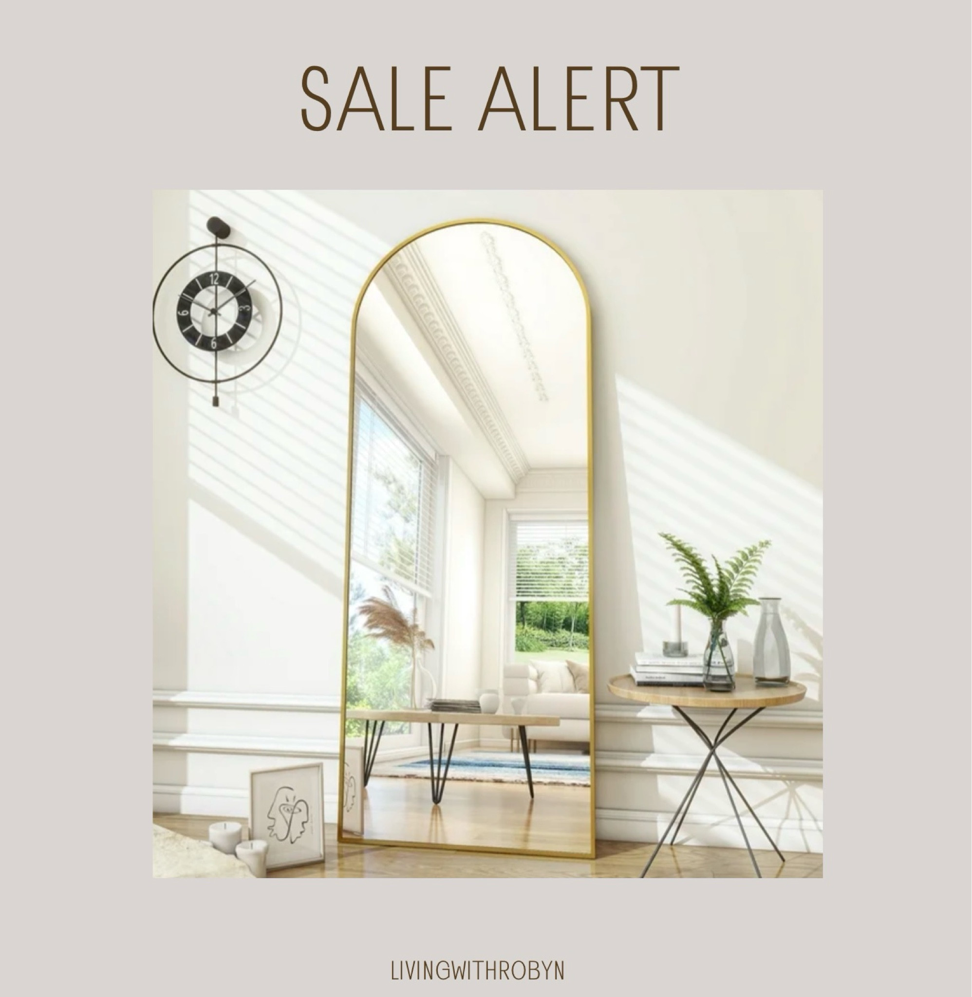 Standing Mirror | Floor Mirror| Brass Mirror | Modern Mirror 