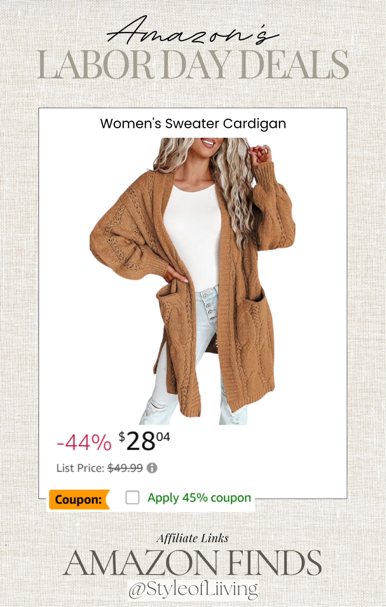 Amazon’s Labor Day deals! Sweater cardigan women’s fall fashion.

#LTKSaleAlert #LTKFindsUnder50 #LTKSeasonal