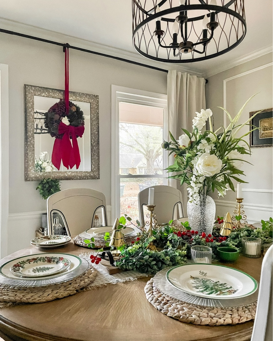 Dining room decor
Holiday tablescape 
Wayfair sale
Spode dishes and Turkish glass chargers 

#LTKHoliday #LTKHolidaySale #LTKhome