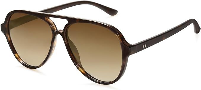 SOJOS Classic Polarized Aviator Sunglasses Womens Mens Retro Double Bridge Aviators SJ2201 | Amazon (US)