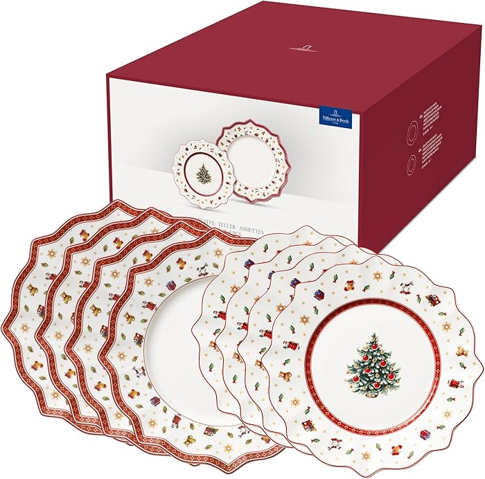 Villeroy & Boch – Toy's Delight Set of Plates 8 Pieces, Microwave Safe, Large Dinner Plates Chr... | Amazon (UK)