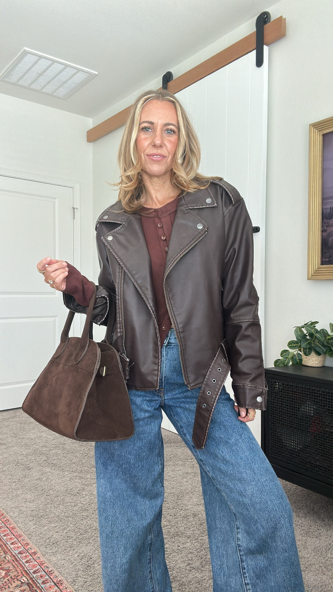 This jacket is so chic + love pairing it with different browns 

#LTKStyleTip #LTKSeasonal