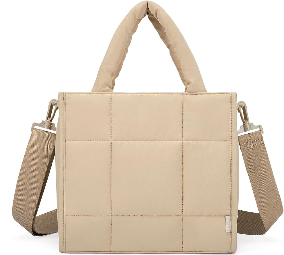 CLUCI Puffer Tote Bag for Women, Quilted Puffy Handbag, Lightweight Travel Crossbody Bag, Shoulde... | Amazon (US)