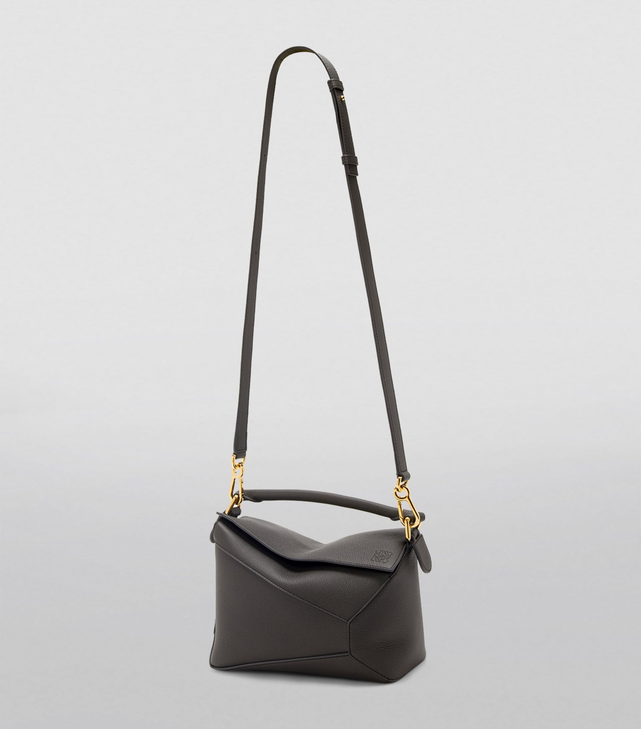 Small Leather Puzzle Edge Top-Handle Bag | Harrods