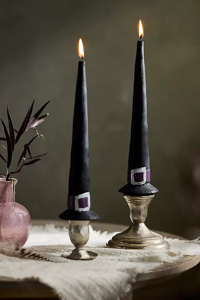 Witch Hat Taper Candles, Set of 2 | Anthropologie (US)