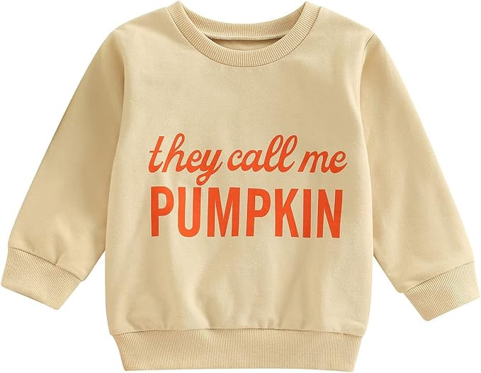 Toddler Baby Halloween Outfit Boy Girl Pumpkin Sweatshirt Crewneck Pullover Sweater Long Sleeve S... | Amazon (US)