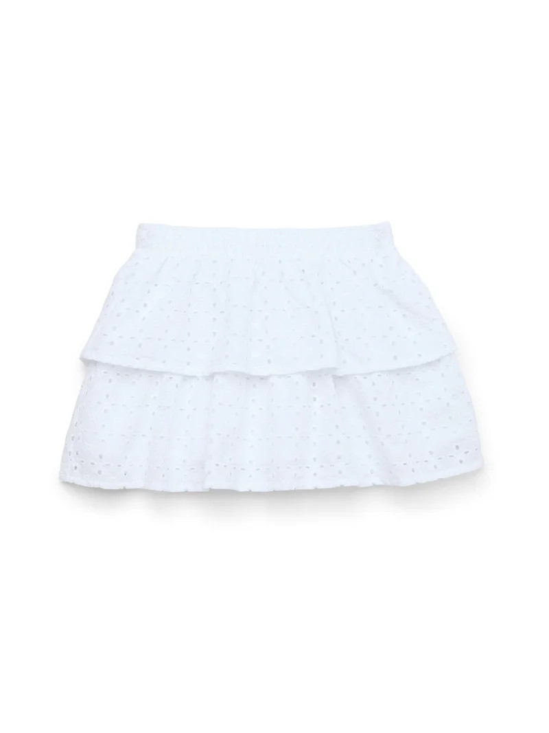 Wonder Nation Girls Cotton Eyelet Skirt, Sizes 4-18 & Plus | Walmart (US)