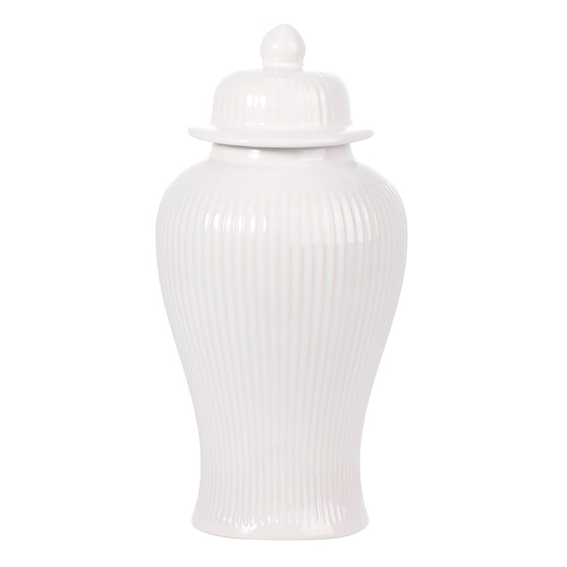 White Ceramic Ginger Jar, 7.5" | At Home