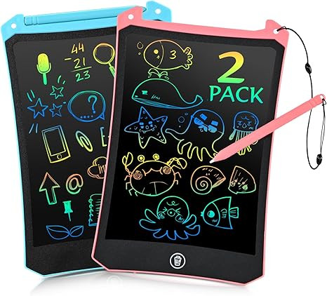 EooCoo Toddler Toys, LCD Writing Tablet for Kids 2 Pack, Kids Valentine Gifts Toddler Travel Esse... | Amazon (US)