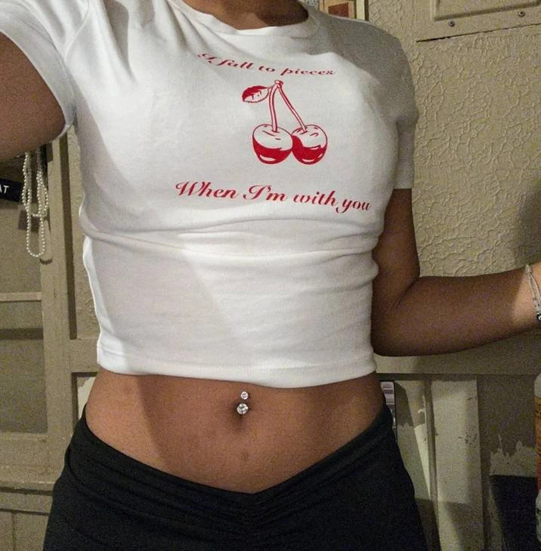 Baby Tee a little on the trashy side Cotton T-Shirt  The ORIGINAL CUNTING SEASON baby tee women's... | Etsy (CAD)