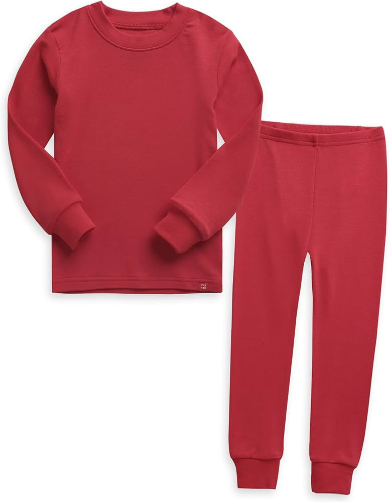 VAENAIT BABY 6M-12Y Toddler Kids Girls Boys Soft Comfy Modal Tencel Solid Raglan Sleepwear Pajamas P | Amazon (US)