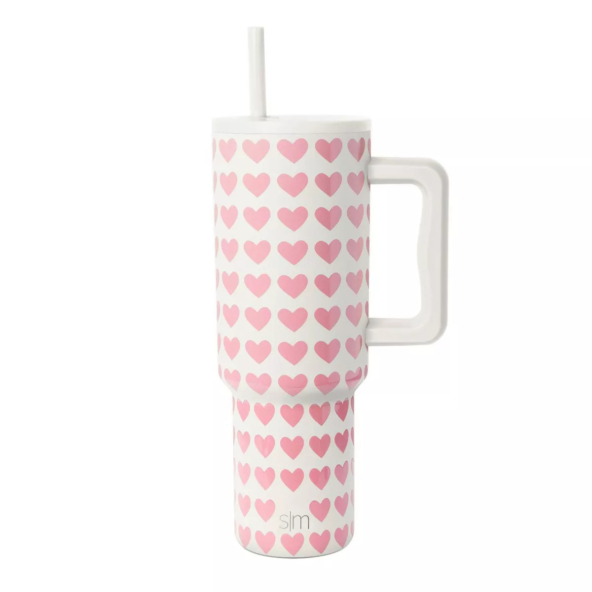 Simple Modern 40oz Hears Straw Tumbler White | Target