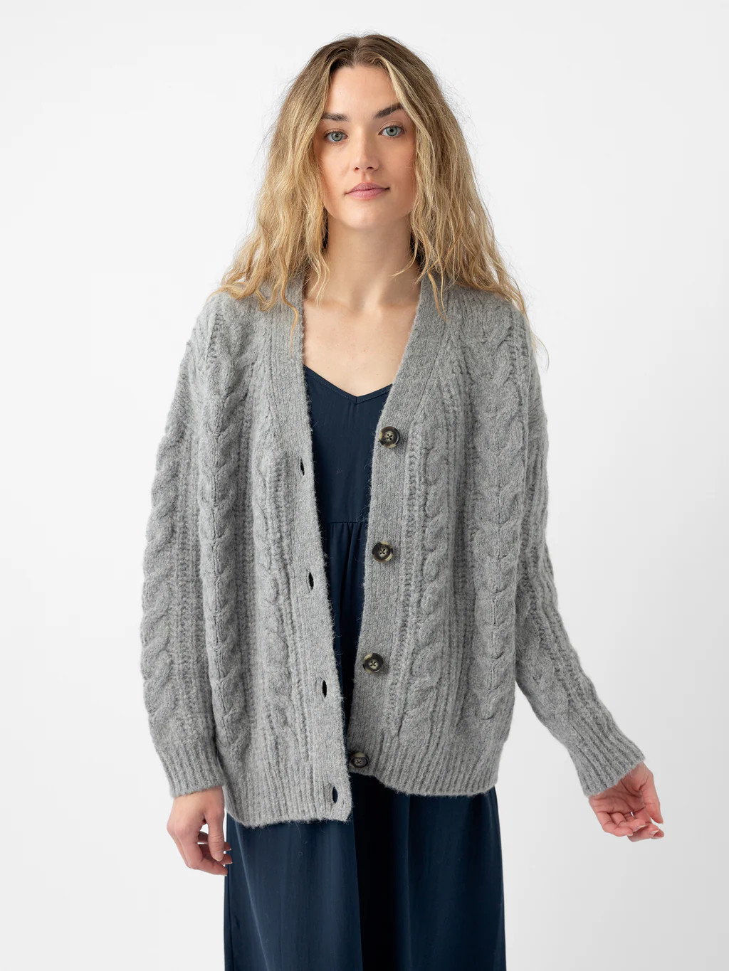 Oversized Cable Knit Cardigan | Cozy Earth