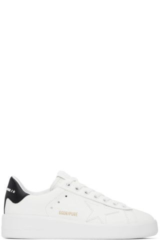 Golden Goose - White Purestar Leather Sneakers | SSENSE