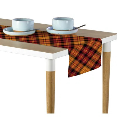 Idlewild Fall Harvest Plaid Table Runner Alcott Hill® Size: 72" L x 12" W | Wayfair North America