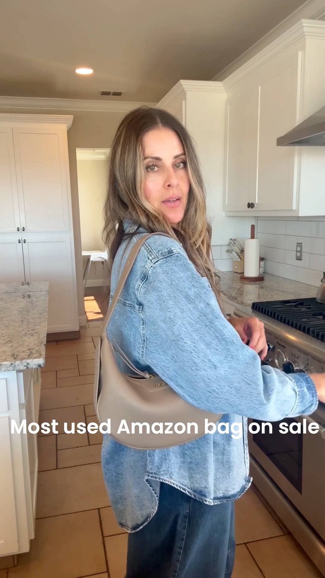 This is my most used Amazon bag for sure and it’s 30% off right now making it only $20!!! Just ordered the black. It’s vegan leather and feels so buttery soft! Perfect size and the adjustable strap is my faveeeee! 
.
.
Look for less, crescent bag, leather bag, hobo bag, 