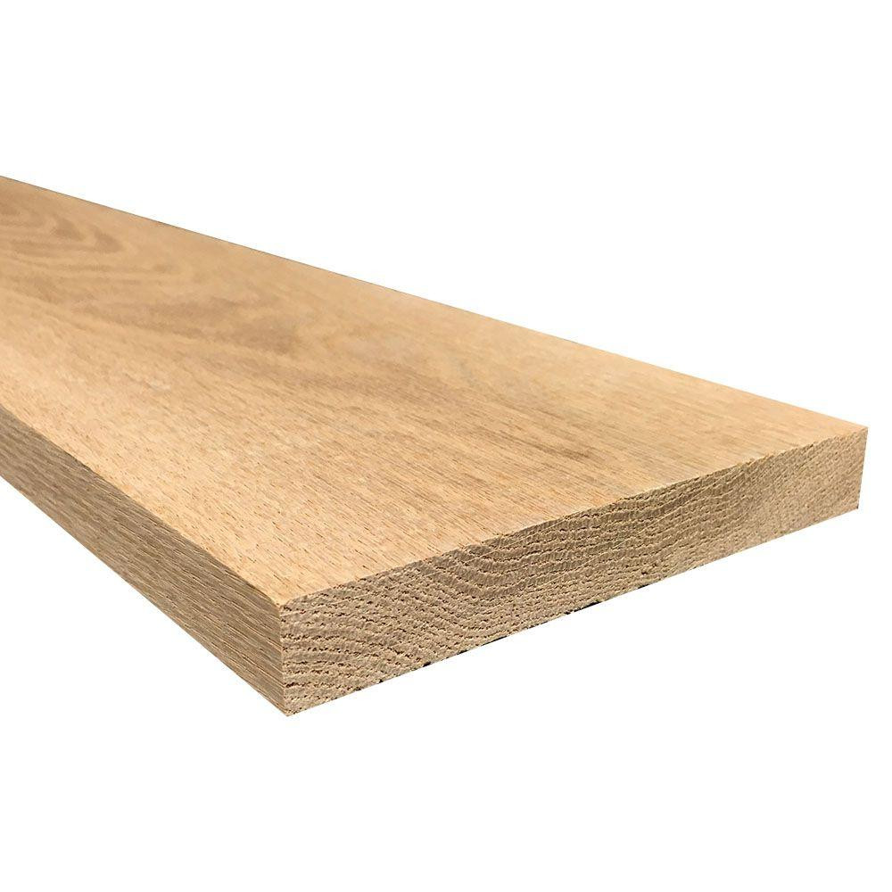 1 in. x 6 in. x Random Length S4S Oak Board | The Home Depot