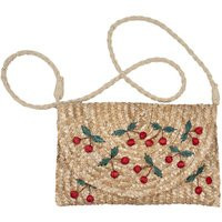 Paper Straw Crossbody Bag With Cherries - Cute Cherry Pattern Clutch Summer Beach Purse Natural | Etsy (US)