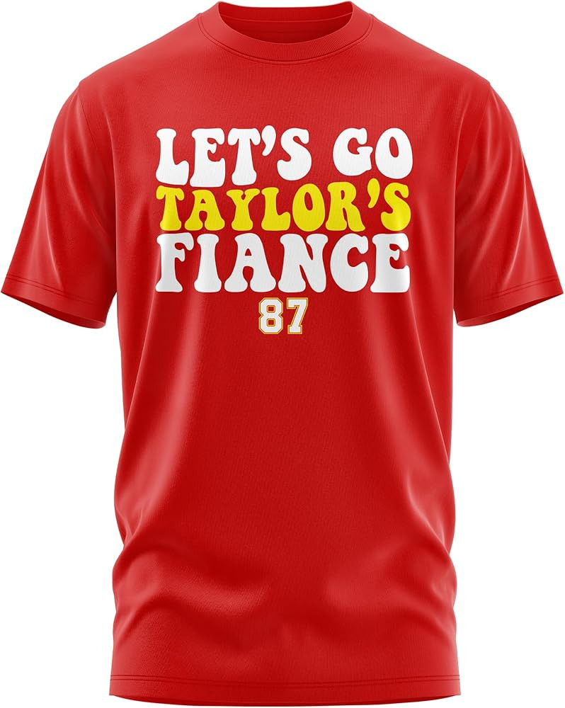 Lets Go Taylors Fiance, Kansas Shirt, Kansas Taylor Swiftie Shirt, Kansas Football Shirts Red | Amazon (US)