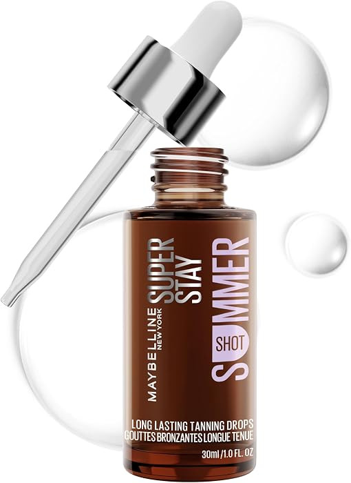Maybelline Super Stay Summer Shot Face Tanning Drops, Customizable Self Tan for 96 Hours, with 2%... | Amazon (US)