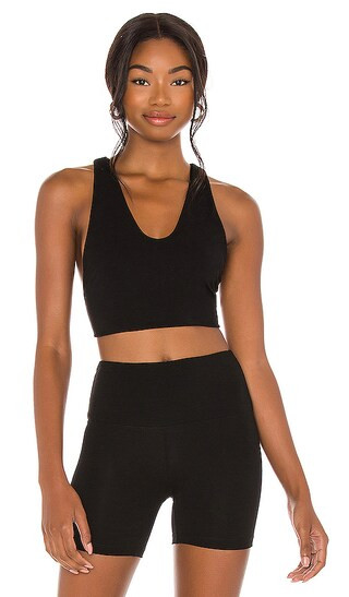 Iggy Seamless Racer Back Bra Top in Black | Revolve Clothing (Global)