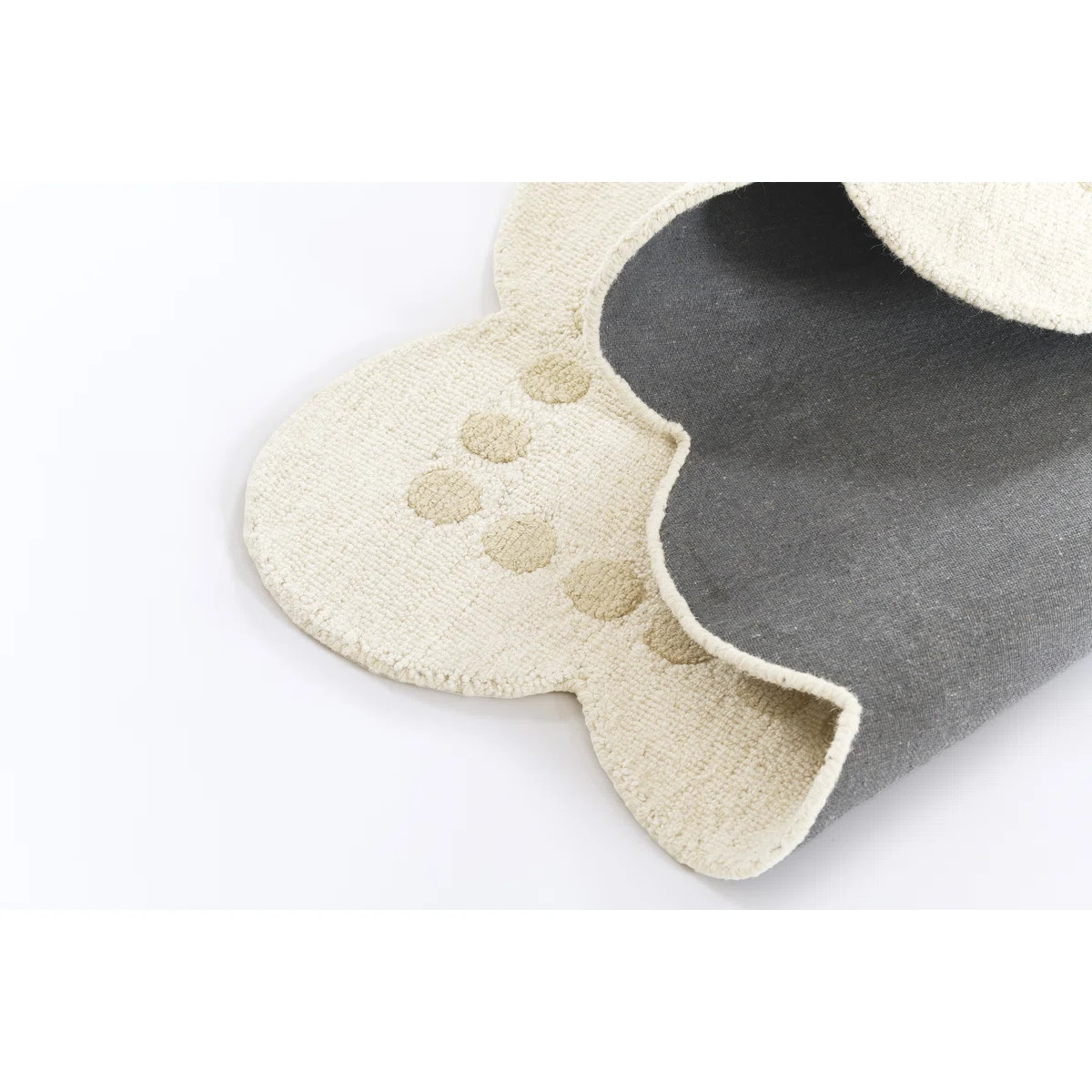 Lola Hand Tufted Wool Solid Ivory Area Rug 5' X 7'6" | Wayfair North America